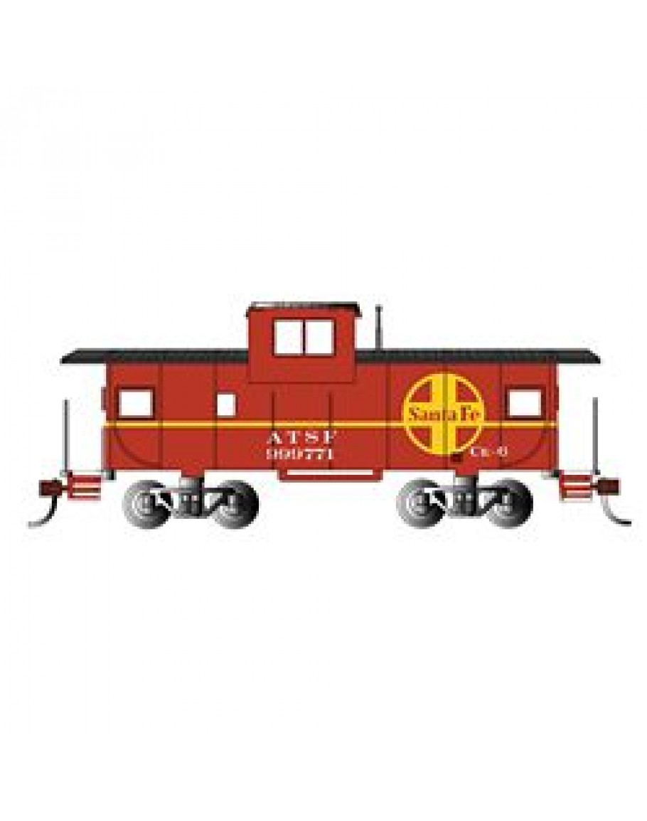 Bachmann Us Ho Scale Wagon Wide Vision Caboose Santa Fe